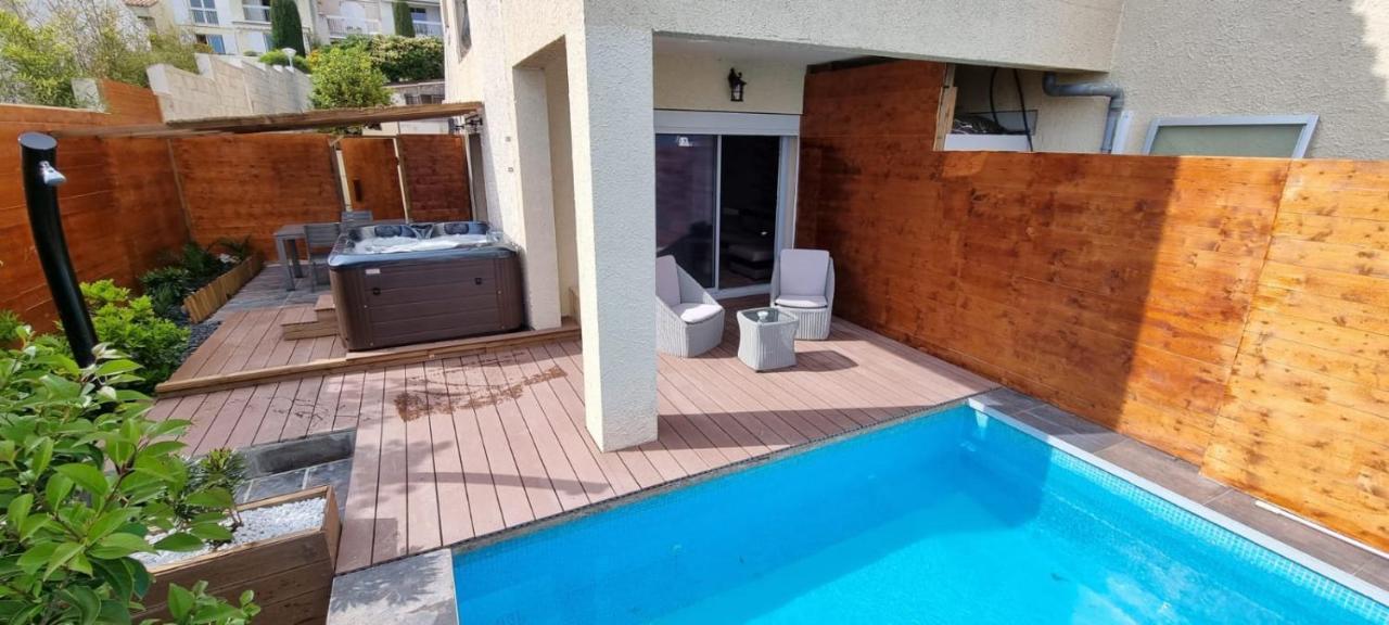 Rêves de vie, appartement vue mer, piscine non chauffée et spa privatifs Cassis Exterior foto